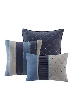 Promo 🎁 Madison Park Collins 7-Piece Navy Comforter Set ⭐ -Madison Park Shop Belk 2064