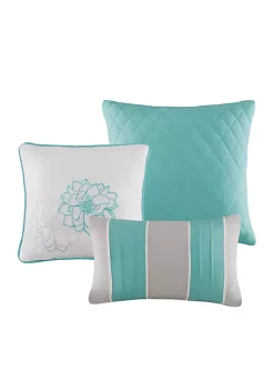 Promo 💯 Madison Park Lola 7-Piece Comforter Set - Aqua 😍 -Madison Park Shop Belk 2084