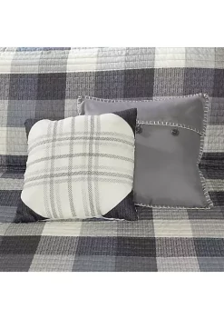 Outlet 🔥 Madison Park Ridge 6-Piece Herringbone Grey Coverlet Set ✨ -Madison Park Shop Belk 2092