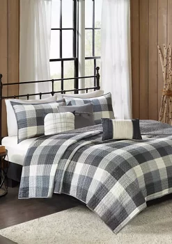 Outlet 🔥 Madison Park Ridge 6-Piece Herringbone Grey Coverlet Set ✨ -Madison Park Shop Belk 2094