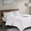 Outlet 🔥 Madison Park Finley 3 Piece Cotton Waffle Weave Duvet Cover Set 👏