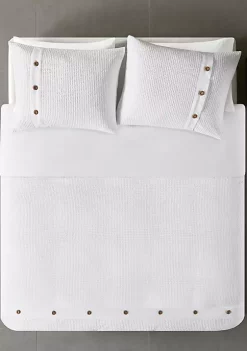 Outlet 🔥 Madison Park Finley 3 Piece Cotton Waffle Weave Duvet Cover Set 👏 -Madison Park Shop Belk 2140