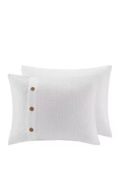 Outlet 🔥 Madison Park Finley 3 Piece Cotton Waffle Weave Duvet Cover Set 👏 -Madison Park Shop Belk 2143