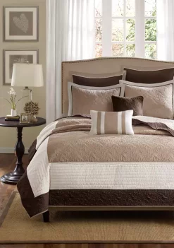 New ❤️ Madison Park Attingham Beige 7-Piece Coverlet Set 🌟