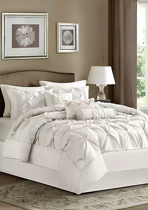 Promo ๐ Madison Park Laurel 7-Piece Comforter Set- White ๐ 1 Promo ๐ Madison Park Laurel 7-Piece Comforter Set- White ๐