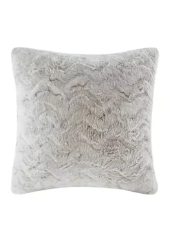 Best Sale 🥰 Madison Park Zuri Faux Fur Square Pillow 🔔 -Madison Park Shop Belk 2214