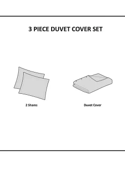 New 😀 Madison Park Amaya 3 Piece Cotton Seersucker Duvet Cover Set 🎁 -Madison Park Shop Belk 2224