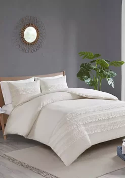 New 😀 Madison Park Amaya 3 Piece Cotton Seersucker Duvet Cover Set 🎁 -Madison Park Shop Belk 2226