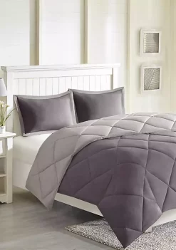 Outlet 😍 Madison Park Larkspur Scotchgard Diamond Quilting Reversible Down Alternative Comforter Set 😉 -Madison Park Shop Belk 223