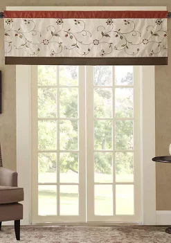 Wholesale ❤️ Madison Park Serene Embroidered Window Valance 🧨 -Madison Park Shop Belk 2252
