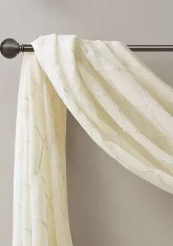 Brand new 👍 Madison Park Irina Diamond Sheer Embroidered Window Scarf ✨ -Madison Park Shop Belk 2259