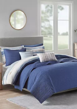Coupon 🔥 Madison Park Marina 8 Piece Printed Seersucker Comforter and Coverlet Set Collection 😀 -Madison Park Shop Belk 2294