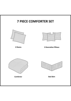 Best reviews of 🥰 Madison Park Willa 7 Piece Cotton Printed Comforter Set 🌟 -Madison Park Shop Belk 2306