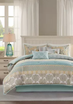 Best reviews of 🥰 Madison Park Willa 7 Piece Cotton Printed Comforter Set 🌟 -Madison Park Shop Belk 2307