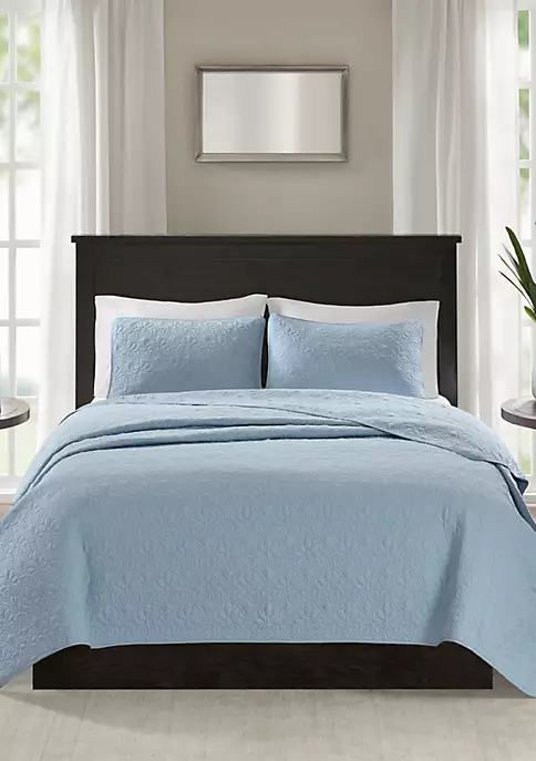 Wholesale ๐ Madison Park Quebec Blue Coverlet Mini Set ๐ 2 Wholesale ๐ Madison Park Quebec Blue Coverlet Mini Set ๐ - Image 2