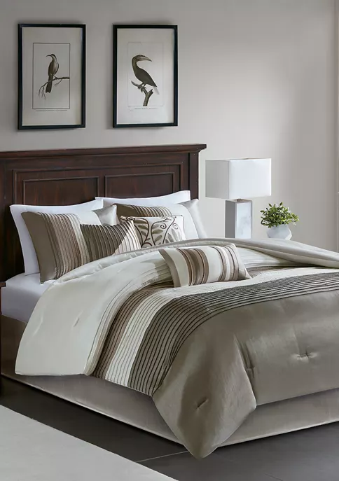 Brand new ⌛ Madison Park Amherst 7-Piece Comforter Set - Natural 🤩 3 Brand new ⌛ Madison Park Amherst 7-Piece Comforter Set - Natural 🤩 - Image 3