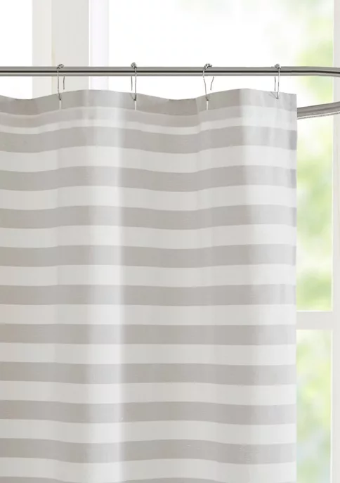 Brand new 🥰 Madison Park Aviana Stripe Blended Yarn Dyed Woven Shower Curtain 🥰 3 Brand new 🥰 Madison Park Aviana Stripe Blended Yarn Dyed Woven Shower Curtain 🥰 - Image 3