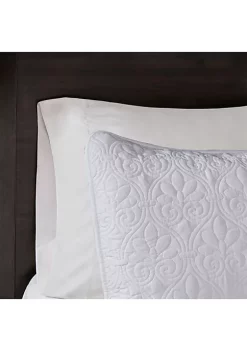 Promo 🎉 Madison Park Quebec 3-Piece Coverlet White Mini Set ⭐ -Madison Park Shop Belk 2369