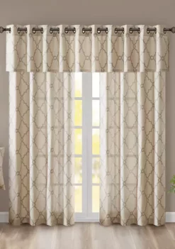 Best reviews of ✔️ Madison Park Saratoga Fretwork Print Grommet Top Window Valance 😉 -Madison Park Shop Belk 2378
