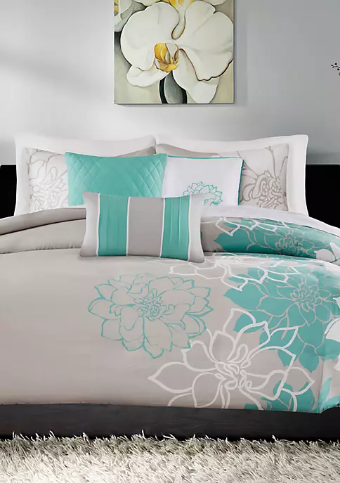 Top 10 😉 Madison Park Lola 6 Piece Printed Duvet Cover Set 🔔 2 Top 10 😉 Madison Park Lola 6 Piece Printed Duvet Cover Set 🔔 - Image 2