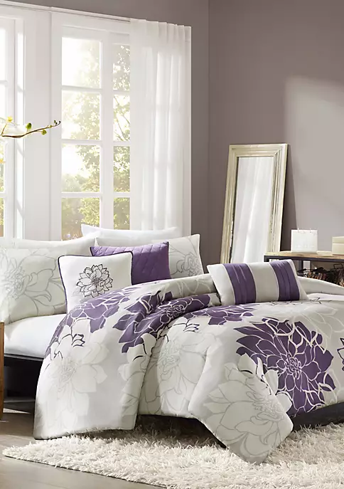 Top 10 😉 Madison Park Lola 6 Piece Printed Duvet Cover Set 🔔 6 Top 10 😉 Madison Park Lola 6 Piece Printed Duvet Cover Set 🔔 - Image 6