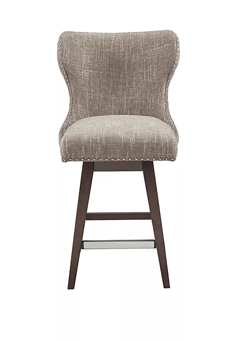 Top 10 🤩 Madison Park Hancock High Wingback Button Tufted Upholstered 27 Inch Swivel Counter Stool with Nailhead Accent 🔔 2 Top 10 🤩 Madison Park Hancock High Wingback Button Tufted Upholstered 27 Inch Swivel Counter Stool with Nailhead Accent 🔔 - Image 2