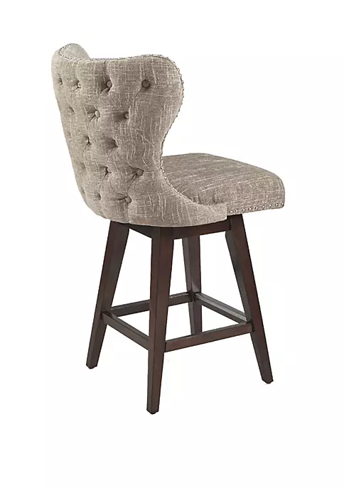 Top 10 🤩 Madison Park Hancock High Wingback Button Tufted Upholstered 27 Inch Swivel Counter Stool with Nailhead Accent 🔔 3 Top 10 🤩 Madison Park Hancock High Wingback Button Tufted Upholstered 27 Inch Swivel Counter Stool with Nailhead Accent 🔔 - Image 3