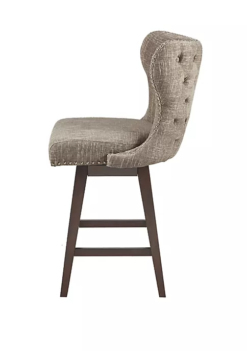 Top 10 🤩 Madison Park Hancock High Wingback Button Tufted Upholstered 27 Inch Swivel Counter Stool with Nailhead Accent 🔔 4 Top 10 🤩 Madison Park Hancock High Wingback Button Tufted Upholstered 27 Inch Swivel Counter Stool with Nailhead Accent 🔔 - Image 4