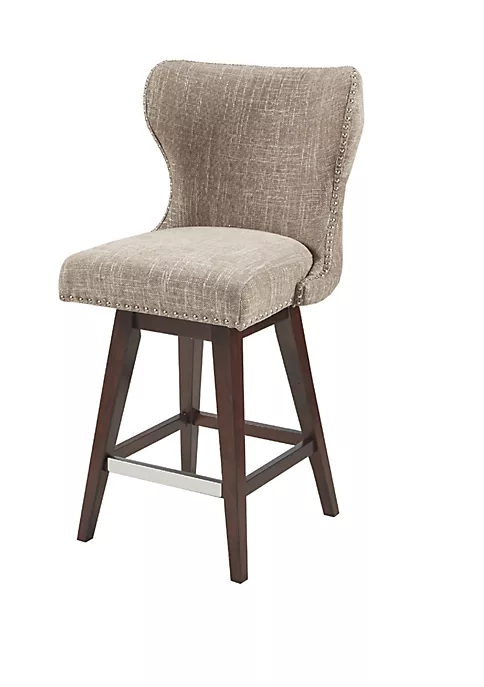 Top 10 🤩 Madison Park Hancock High Wingback Button Tufted Upholstered 27 Inch Swivel Counter Stool with Nailhead Accent 🔔 6 Top 10 🤩 Madison Park Hancock High Wingback Button Tufted Upholstered 27 Inch Swivel Counter Stool with Nailhead Accent 🔔 - Image 6