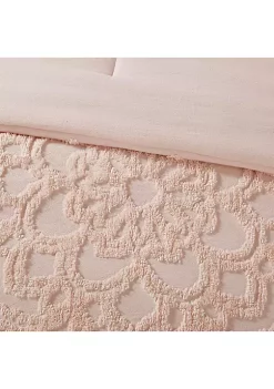 Outlet 🛒 Madison Park Laetitia 3-Piece Cotton Chenille Comforter Set- Blush 👏 -Madison Park Shop Belk 2492