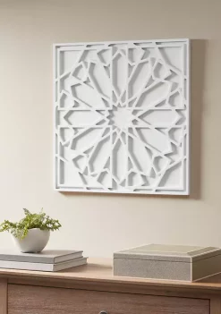 Hot Sale 🔥 Madison Park Boho Notion Square Carved Wall Panel ✨