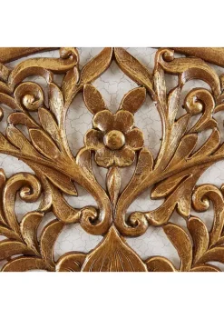 Best Pirce 🎁 Madison Park Gold Medallion 3 Piece Canvas Set Medallion 3D Design ❤️ -Madison Park Shop Belk 2608