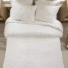 Best Pirce ✔️ Madison Park Bahari 3 Piece Tufted Cotton Chenille Palm Duvet Cover Set ⭐