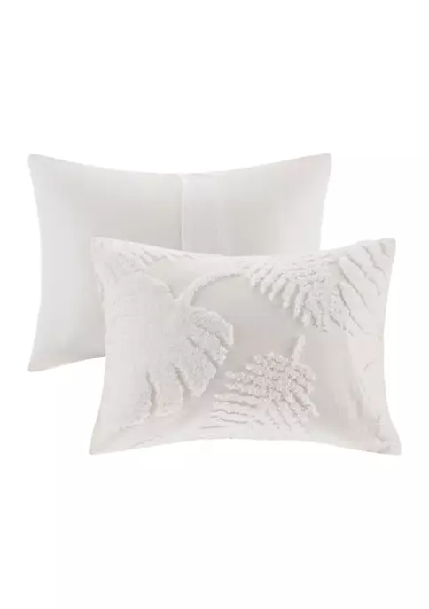 Best Pirce ✔️ Madison Park Bahari 3 Piece Tufted Cotton Chenille Palm Duvet Cover Set ⭐ 2 Best Pirce ✔️ Madison Park Bahari 3 Piece Tufted Cotton Chenille Palm Duvet Cover Set ⭐ - Image 2