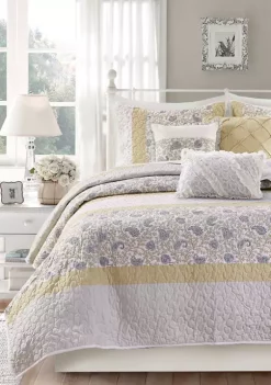 Deals 🛒 Madison Park Dawn 6 Piece Cotton Percale Reversible Coverlet Set 🎁 -Madison Park Shop Belk 265