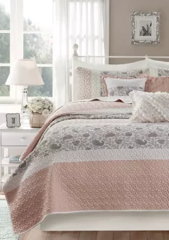 Deals 🛒 Madison Park Dawn 6 Piece Cotton Percale Reversible Coverlet Set 🎁 -Madison Park Shop Belk 266