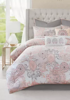 Coupon 🔥 Madison Park Isla Cotton Printed Reversible Comforter Set 😉 -Madison Park Shop Belk 2663
