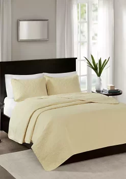 Discount 🎉 Madison Park Quebec 3-Piece Yellow Coverlet Set 💯