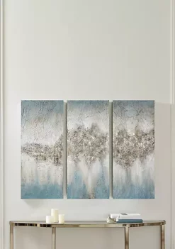 Cheapest 🛒 Madison Park Blue Luminous Painted Canvas Set of 3 🛒 -Madison Park Shop Belk 2696