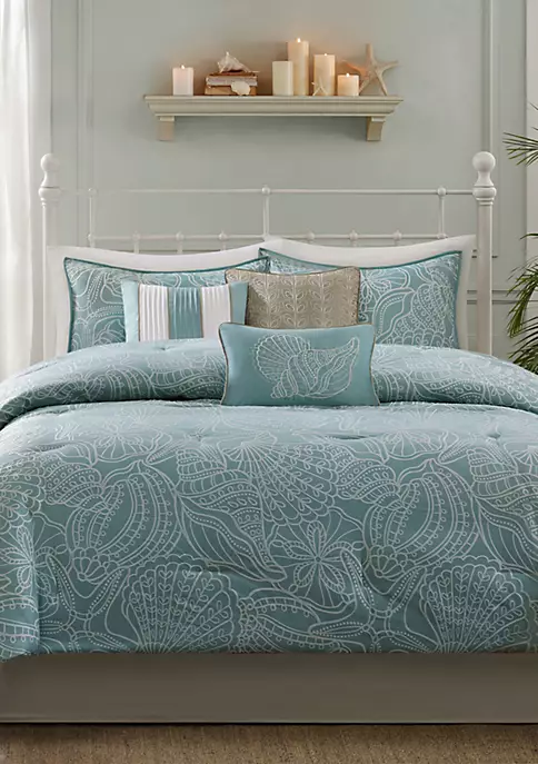 Wholesale 😀 Madison Park Carmel 7-Piece Comforter Set - Blue 😀 2 Wholesale 😀 Madison Park Carmel 7-Piece Comforter Set - Blue 😀 - Image 2
