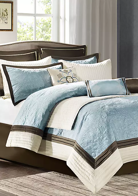 Top 10 π₯° Madison Park Juliana Charmeuse Comforter Set- Blue π€© 2 Top 10 π₯° Madison Park Juliana Charmeuse Comforter Set- Blue π€© - Image 2
