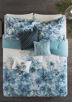 Hot Sale ⌛ Madison Park Enza 7 Piece Cotton Printed Comforter Set 🔥 -Madison Park Shop Belk 2745