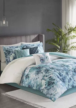 Hot Sale ⌛ Madison Park Enza 7 Piece Cotton Printed Comforter Set 🔥 -Madison Park Shop Belk 2751