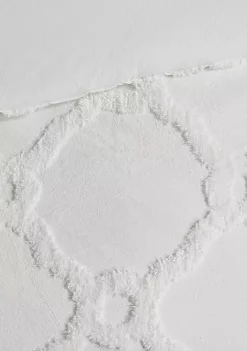 New 💯 Madison Park Pacey 3 Piece Tufted Cotton Chenille Geometric Duvet Cover Set ⌛ -Madison Park Shop Belk 2789