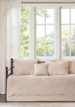 Outlet ✔️ Madison Park Tuscany 6 Piece Reversible Scalloped Edge Daybed Cover Set 🔥