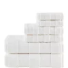 Discount 🛒 Madison Park Signature Parker Textured Solid Stripe 600 GSM Cotton Bath Towels 6 Piece Set 🧨