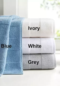 Discount 🛒 Madison Park Signature Parker Textured Solid Stripe 600 GSM Cotton Bath Towels 6 Piece Set 🧨 -Madison Park Shop Belk 2810