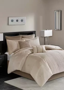 Cheap 😉 Madison Park Camelia 8-Piece Embroidered Comforter Set - Natural ❤️