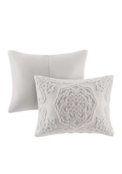 Coupon 😉 Madison Park Laetitia 3-Piece Cotton Chenille Comforter Set- Grey 😀 -Madison Park Shop Belk 2843