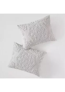 Coupon 😉 Madison Park Laetitia 3-Piece Cotton Chenille Comforter Set- Grey 😀 -Madison Park Shop Belk 2844